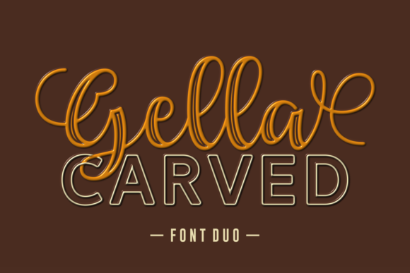 Gella Carved Duo: A Display Font for Small Business Branding