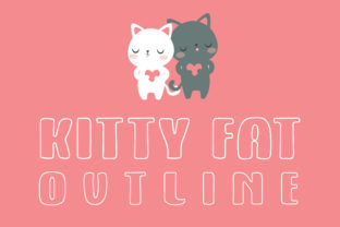 Kitty Fat Outline: A Playful Display Font for Bold Branding