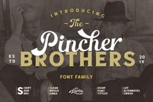 The Pincher Brothers Family: A Display Font for Memorable Branding