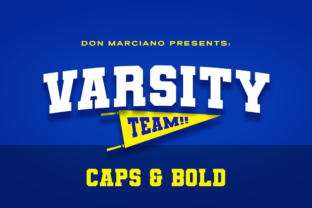 Varsity Team: A Bold Display Font for Editorial Design
